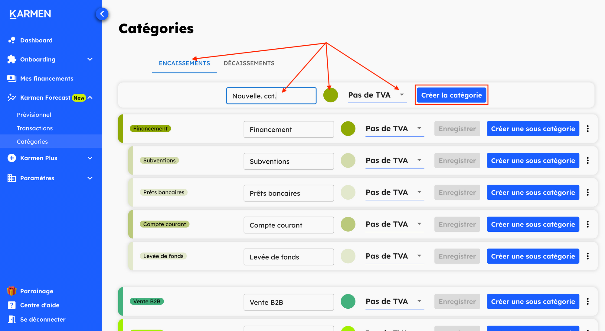 screenshot of KARMEN Forecast